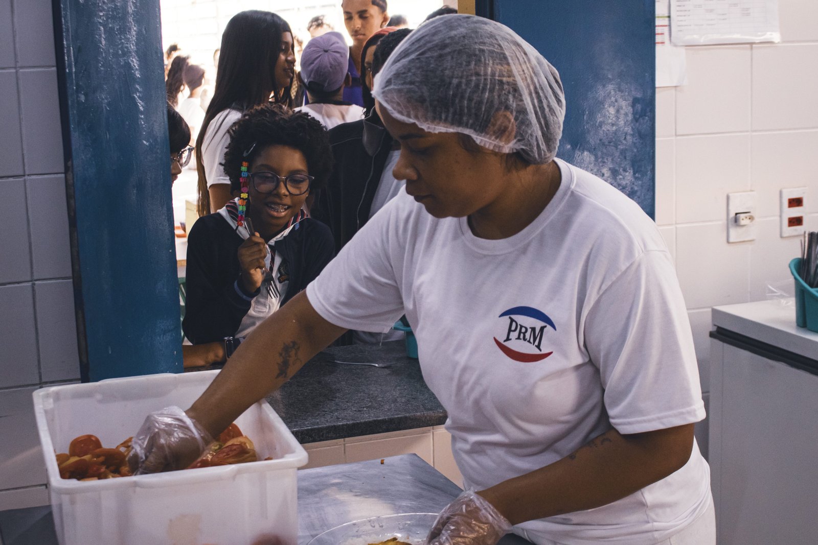 Horário de almoço na escola