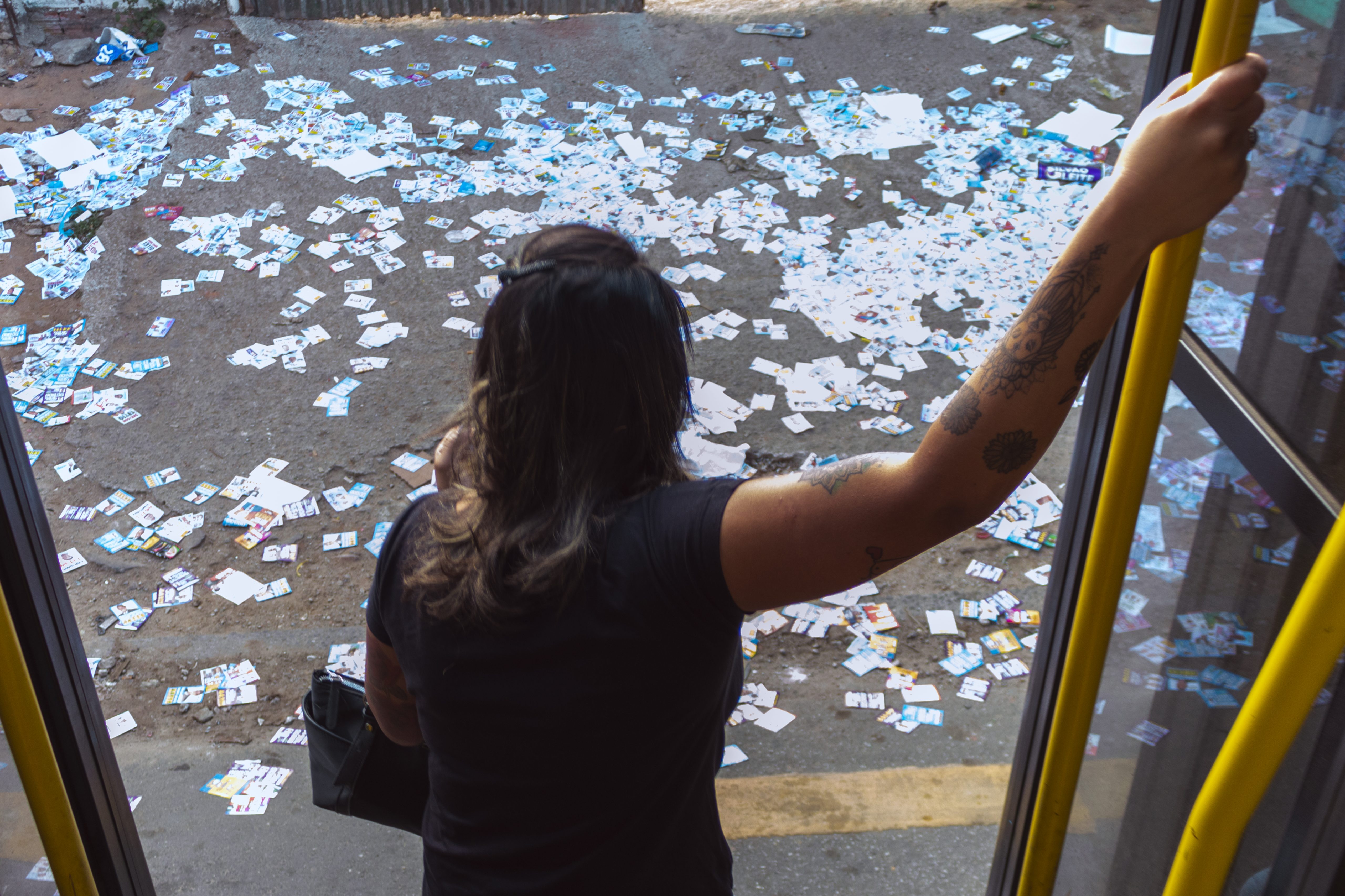 O caminho de casa até o local de votação (foto Pedro Salvador)