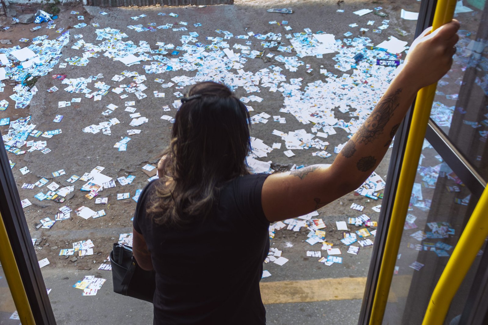 O caminho de casa até o local de votação (foto Pedro Salvador)