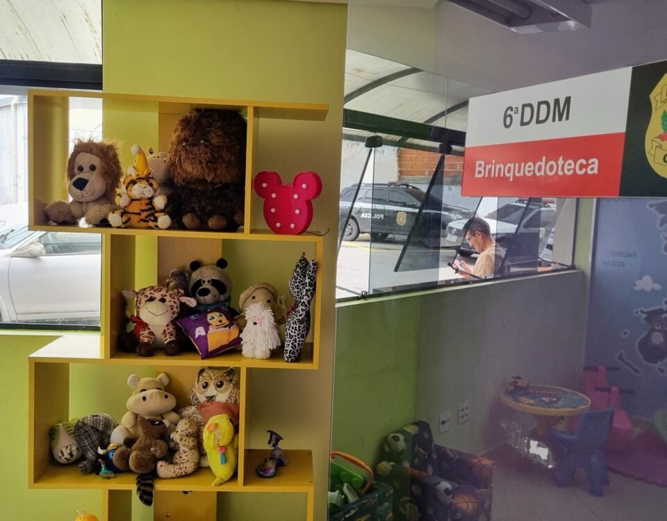 Brinquedoteca da Delegacia da Mulher é espaço seguro para crianças que acompanham mulheres em atendimento na Delegacia da Mulher de Santo Amaro (foto: Viviane Lima)
