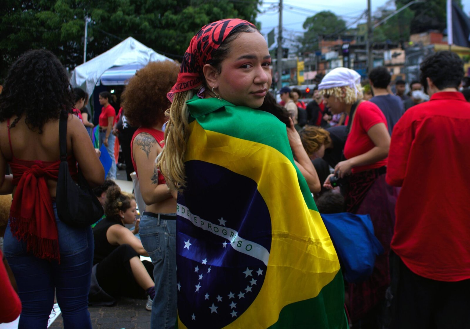 Ato pela democracia no Capão Redondo, realizado no dia 11 de outubro (Foto Carolina Rosa)